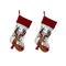 Glitzhome&#xAE; 21&#x22; LED Reindeer Christmas Stockings, 2ct.